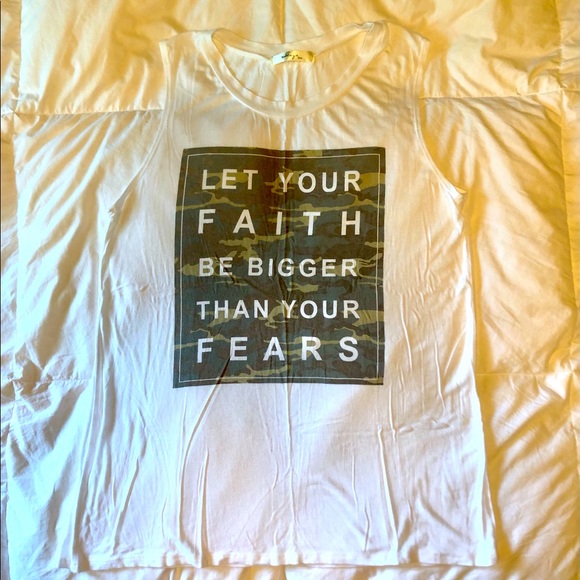 Women’s White Muscle Tee Size M - Picture 1 of 3